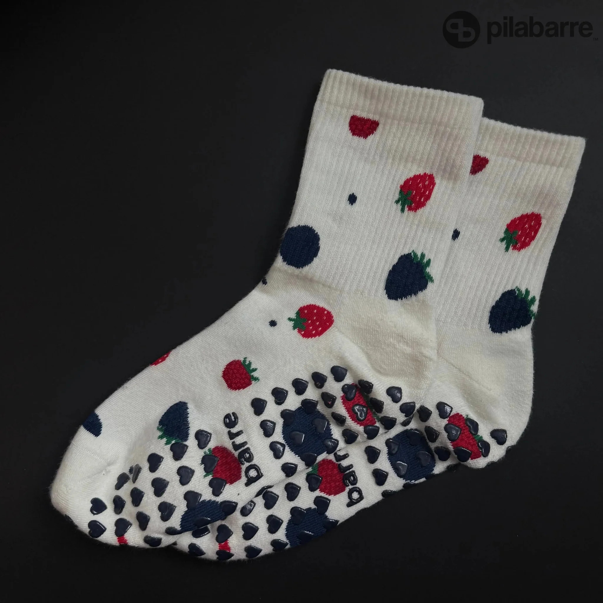 Berries & Cream Grip Socks | Pilabarre