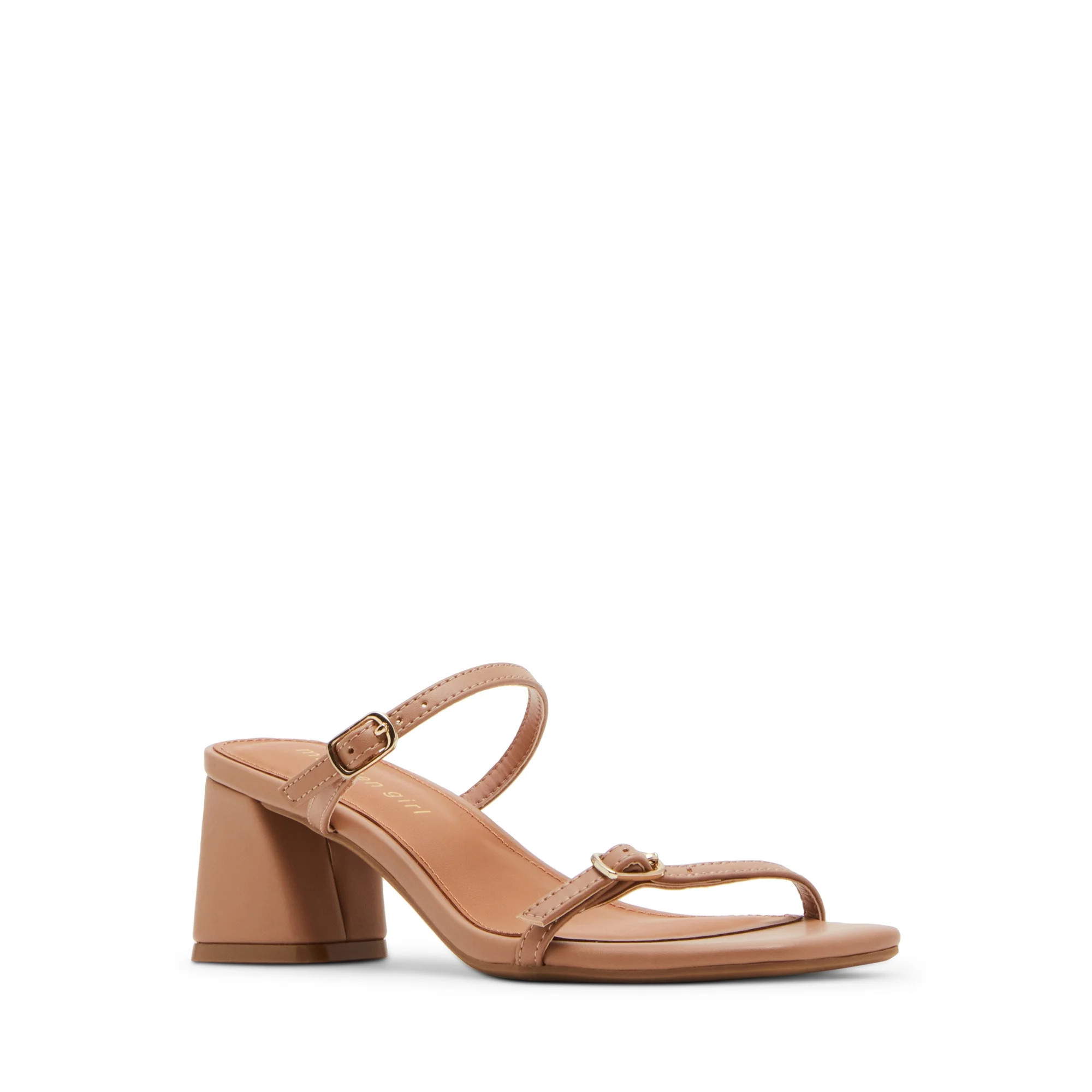 Madden Girl Women's Bettyy Two Strap Block Heel Sandal | Walmart (US)