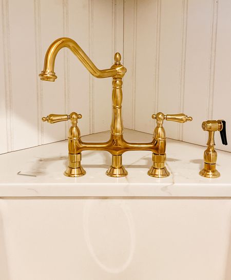 Heritage style bridge faucet in brass 

#LTKhome