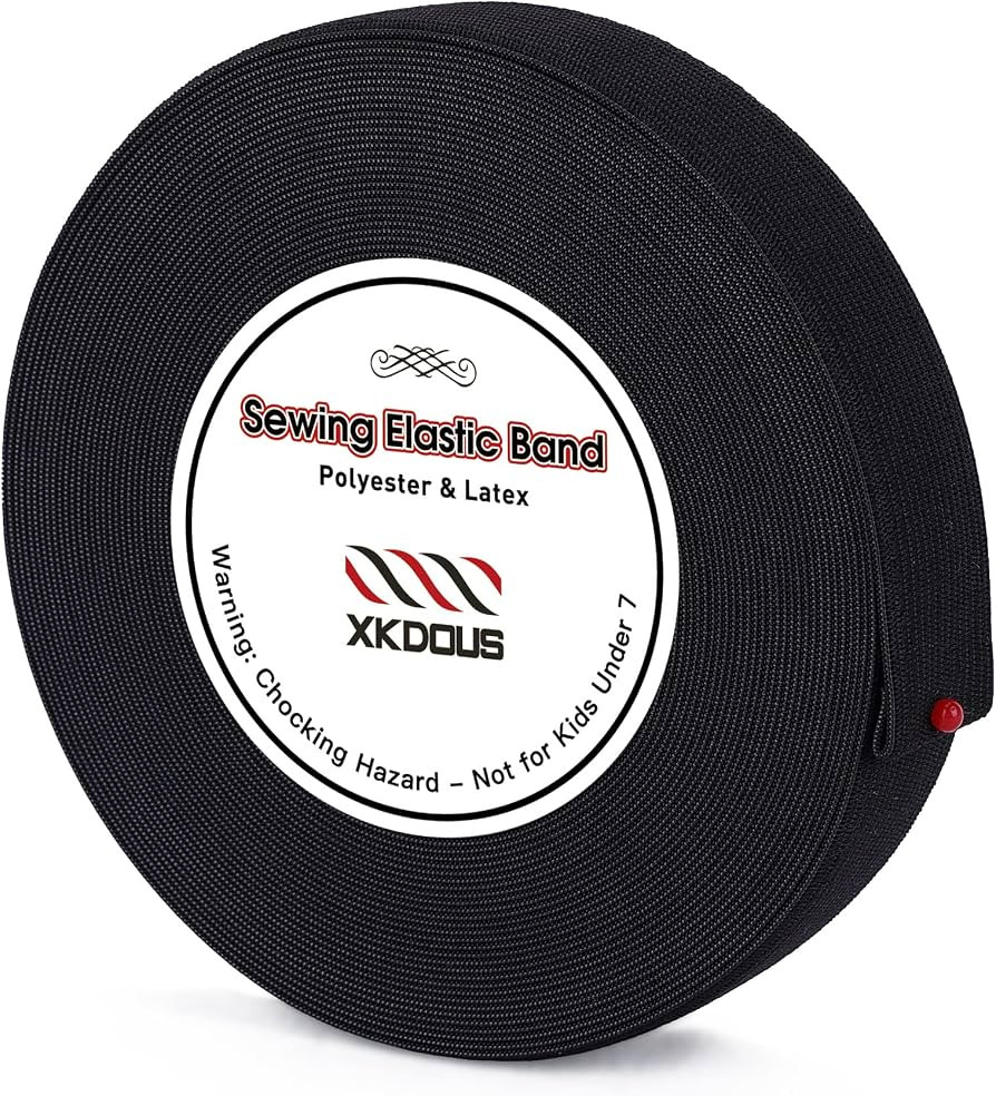 XKDOUS Elastic Band for Sewing, 1 Inch 14 Yards, Black | Amazon (US)