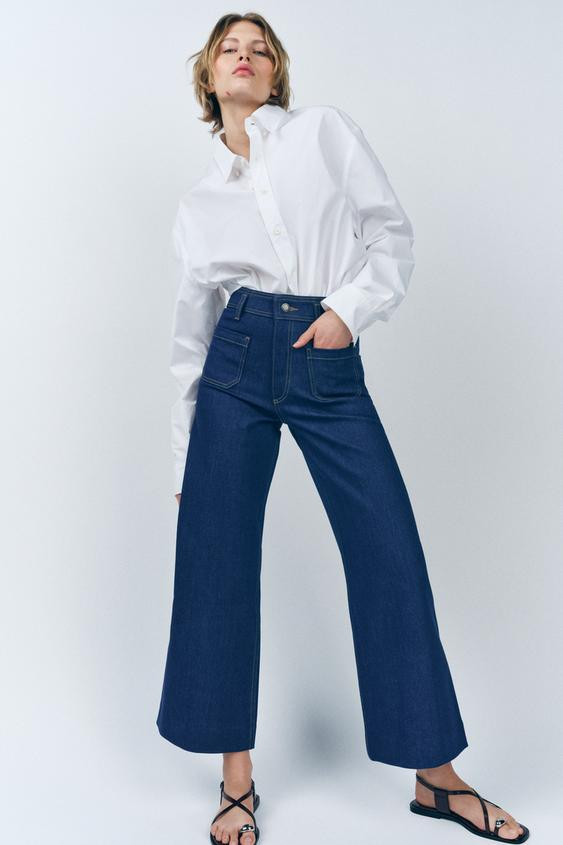JEANS ZW COLLECTION WIDE LEG TIRO ALTO | Zara US