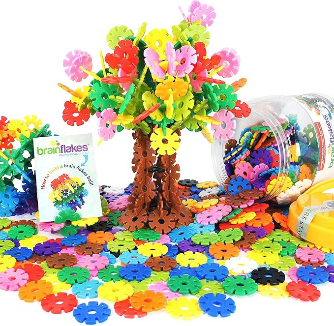 VIAHART Brain Flakes 500 Piece Interlocking Plastic Disc Set - A Creative and Educational Alterna... | Amazon (US)