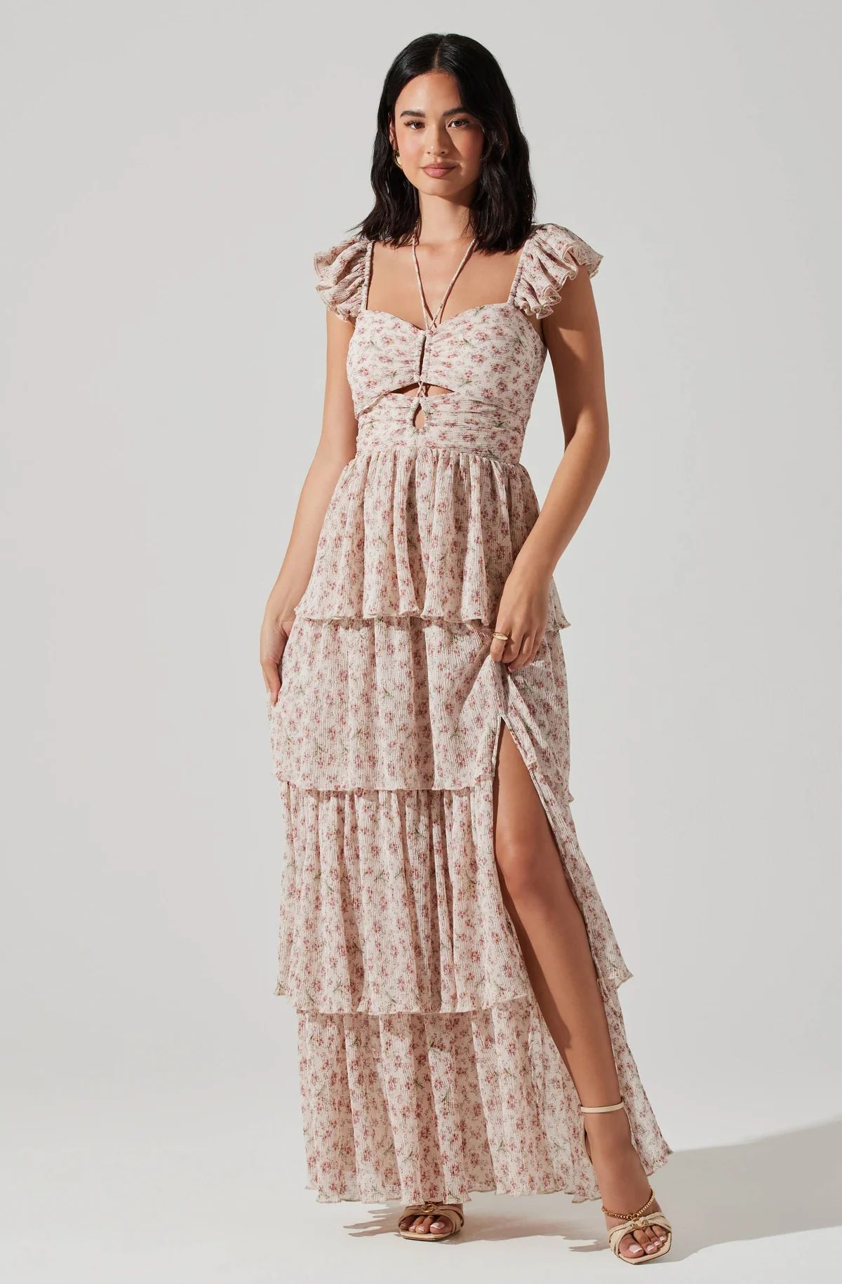 Emmeline Floral Tiered Maxi Dress | ASTR The Label (US)