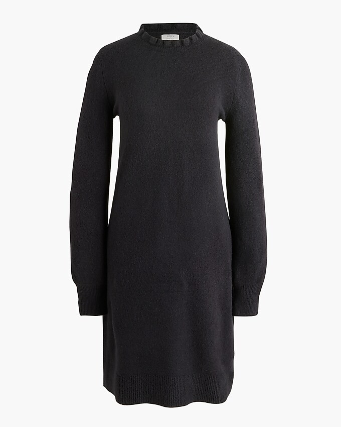 Ruffleneck sweater-dress in extra-soft yarn | J.Crew Factory
