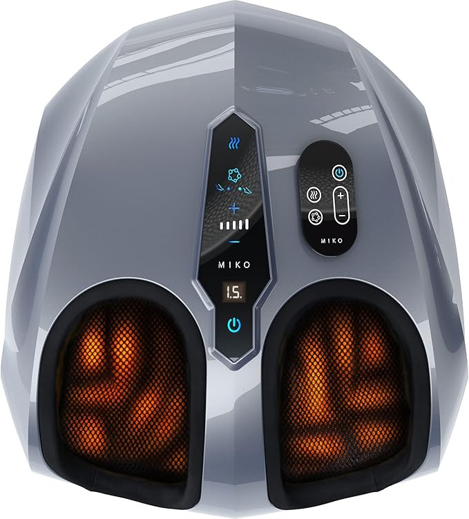 MIKO Foot Massager Machine - Deep Kneading, Shiatsu, Air Compression, and Heat Therapy - Plantar ... | Amazon (US)