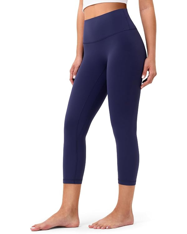 Colorfulkoala Dreamlux No Front Seam Leggings for Women High Waisted Capris 21" Inseam Yoga Pants | Amazon (US)