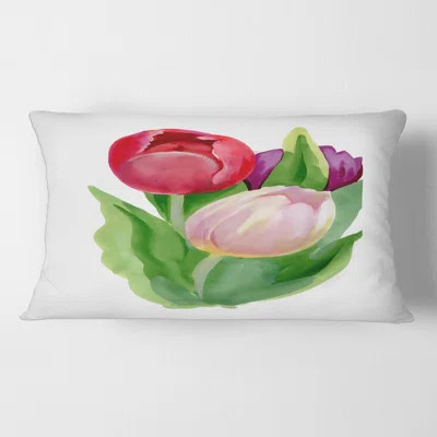 Beautiful Tulip Flowers Rectangular Pillow Cover & Insert | Wayfair North America
