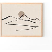 Line Drawing Landscape 01/ Abstract Print/Mountains Modern Art Wall | Etsy (US)