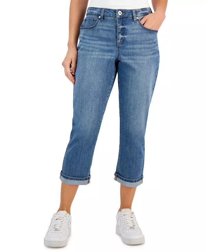 Women's Mid-Rise Curvy Capri Jeans, Created for Macy's | Macy's
