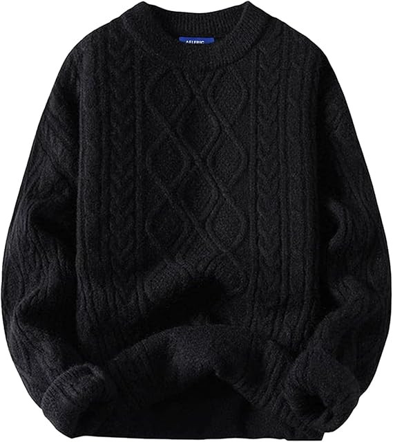 Aelfric Eden Oversized Sweater 90s Vintage Cable Knit Long Sleeve Women Heavy Crewneck Pullover | Amazon (US)