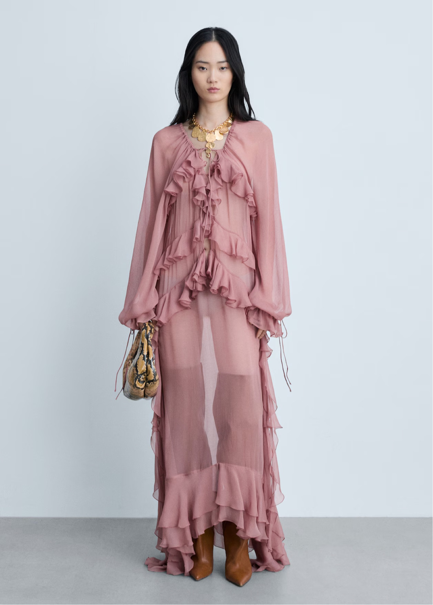 Chiffon dress with ruffles
Ruffle maxi dress
Sheer chiffon dress
Chiffon dress
Dark romance
Fall 2024 fashion
Fall Fashionn

#LTKautumn #LTKstyletip