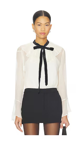 Crinkle Long Sleeve Top in Trophy Cream | Revolve Clothing (Global)