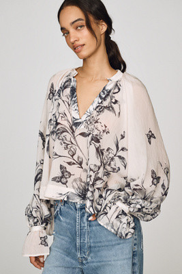 Semi-Sheer Swing Blouse | Anthropologie (US)