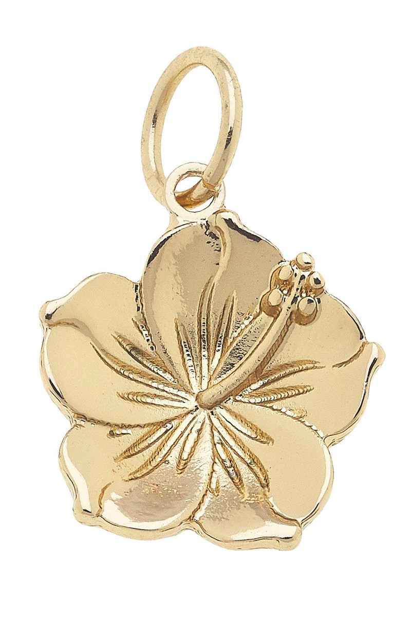 PREORDER 3/10: Hibiscus Flower Charm in Shiny Gold | CANVAS