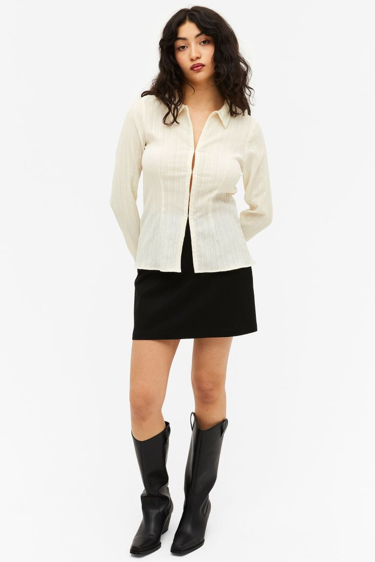 A-line mini skirt - Black - Ladies | H&M GB | H&M (UK, MY, IN, SG, PH, TW, HK)