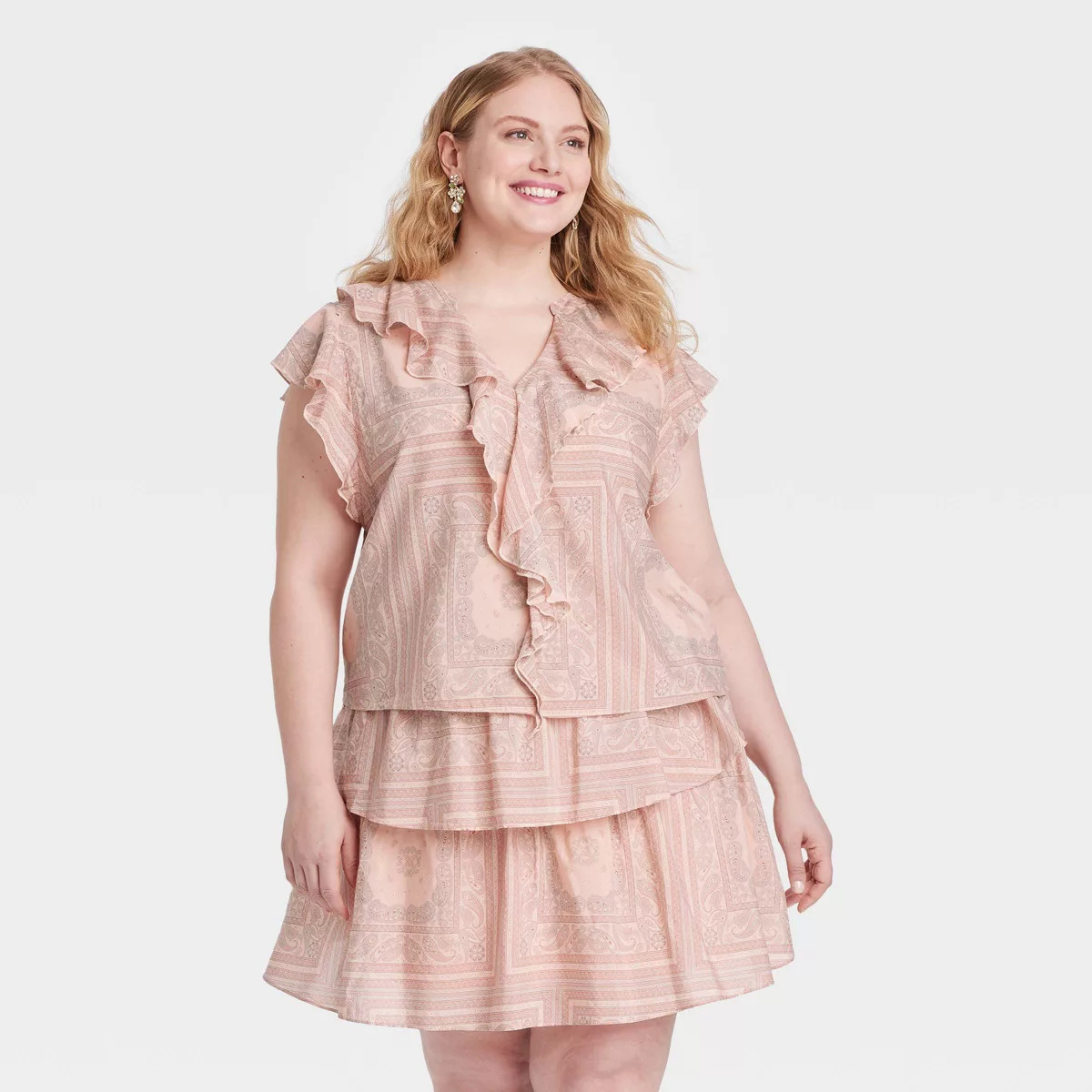 Women's Flutter Short Sleeve Blouse - Universal Thread™ | Target