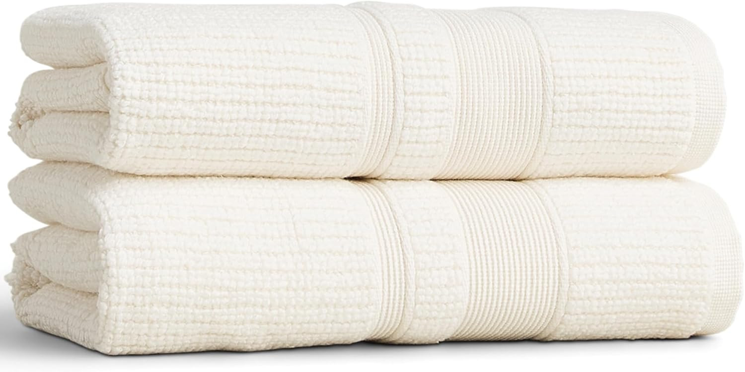 Preston Lane Douro Hand Towel Set – 2 Pack Luxury Cotton Towels, Ultra Soft & Absorbent, Quick-... | Amazon (US)