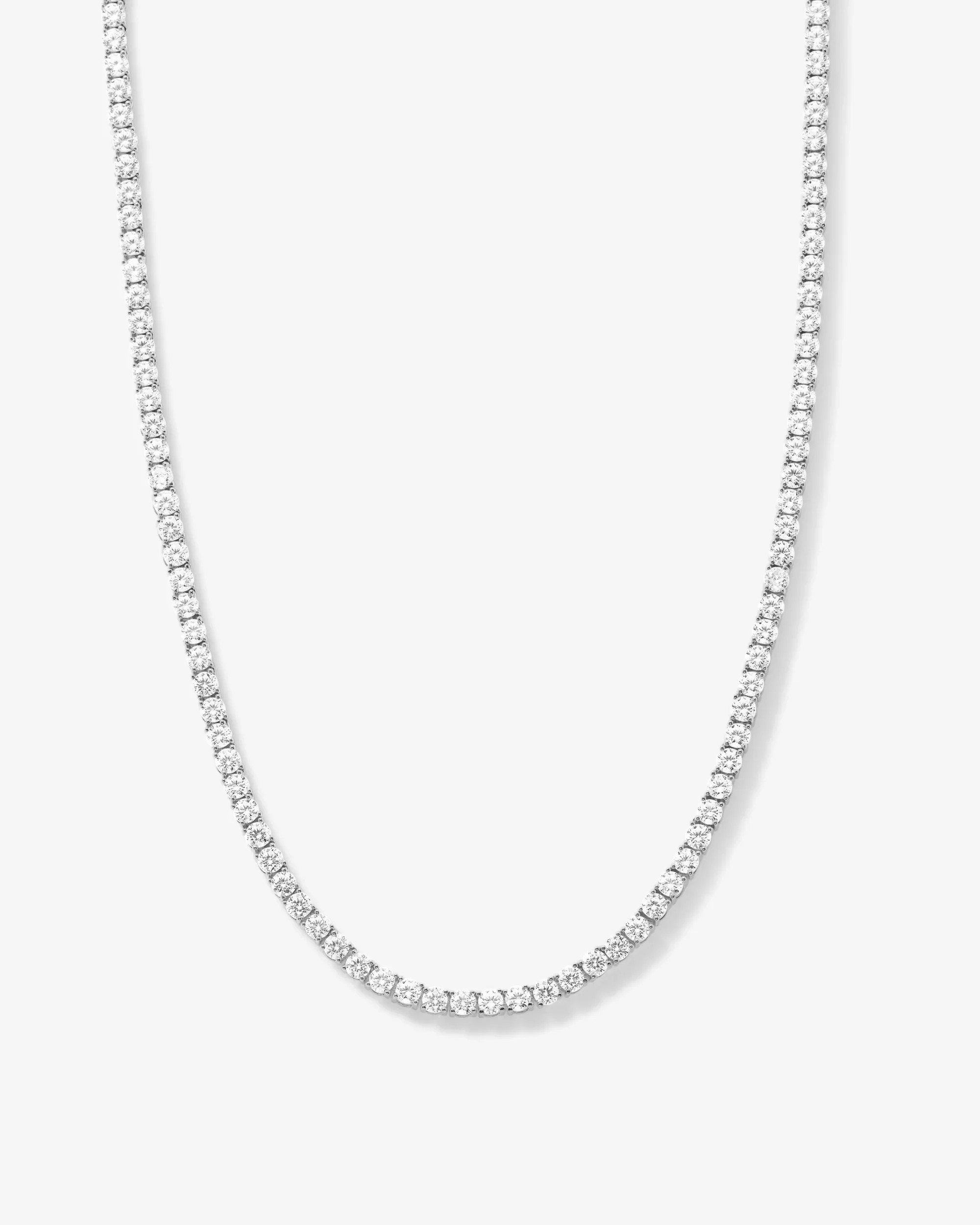 Grand Heiress Tennis Necklace 18" -  Silver|White Diamondettes | Melinda Maria Jewelry
