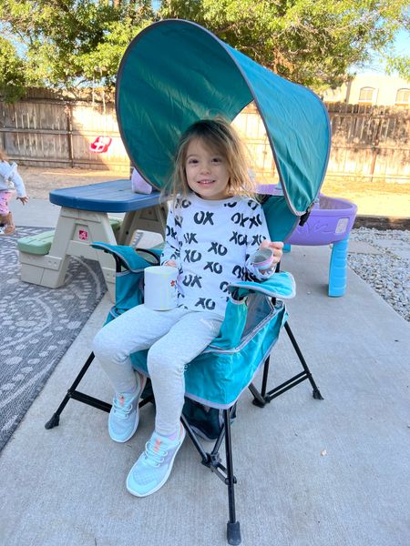 This chair is so sturdy!! We have a couple others that were less expensive and they have broken or fall over easy. This one has a shade cover and tray for babies! 

#LTKkids #LTKunder100 #LTKfamily