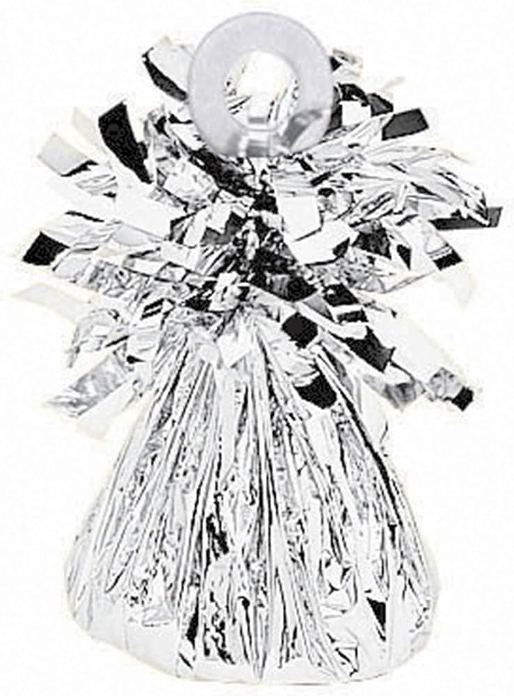 Amscan Silver Small Foil Balloon Weight - 6 oz (1 Pc) - Vibrant Silver Hue Perfect for Stabilizin... | Amazon (US)