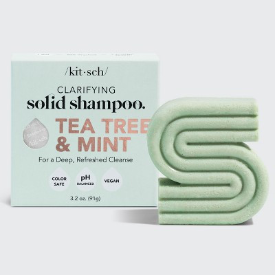 Kitsch Tea Tree + Mint Clarifying Shampoo Bar | Target