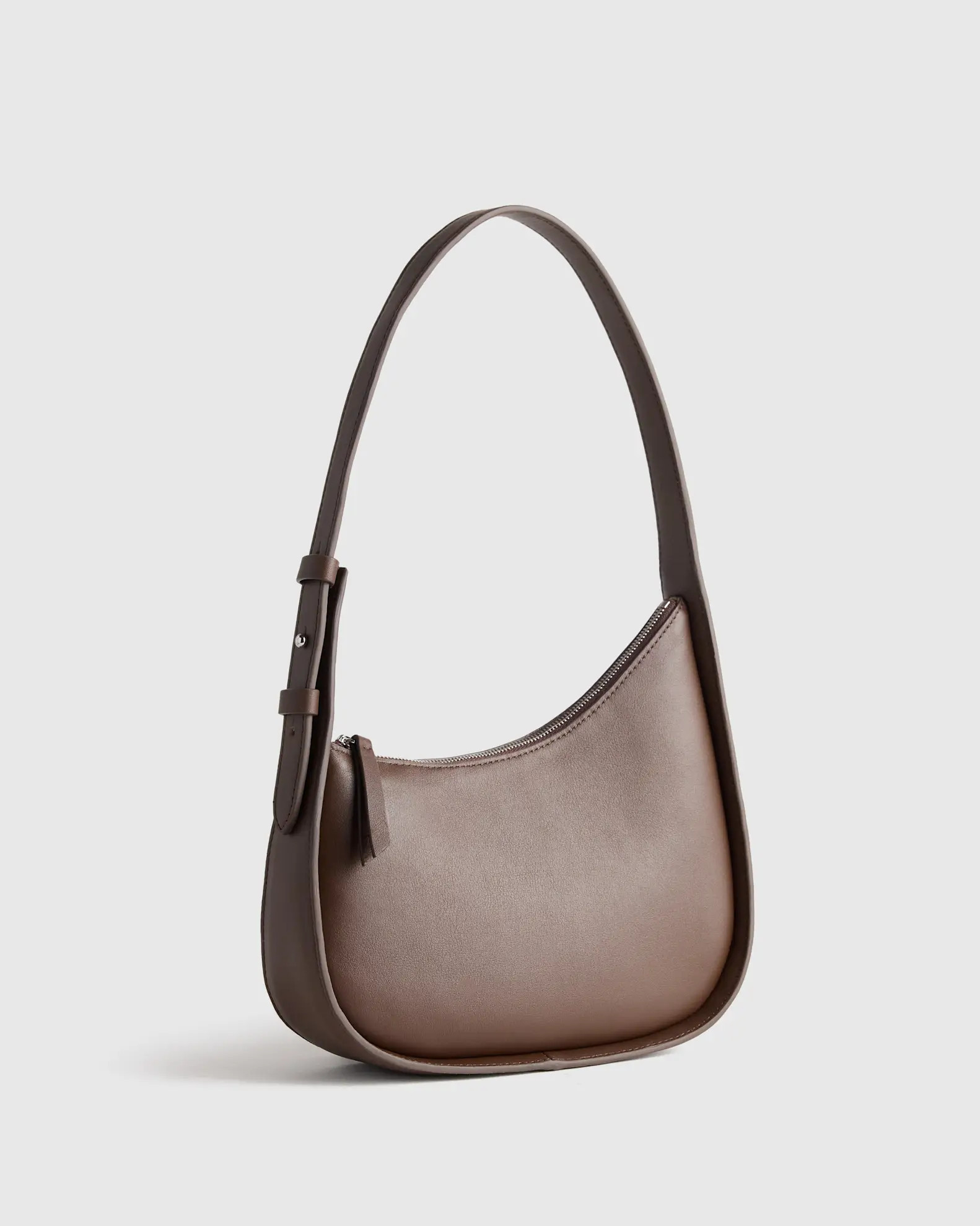 Italian Leather Asymmetrical Shoulder Bag | Quince