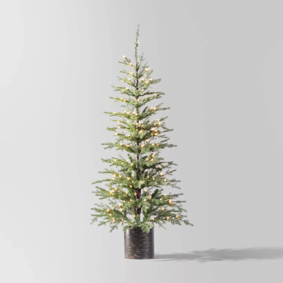 5' Pre-lit Potted Indexed Balsam Fir Artificial Christmas Tree Clear Lights - Wondershop™ | Target