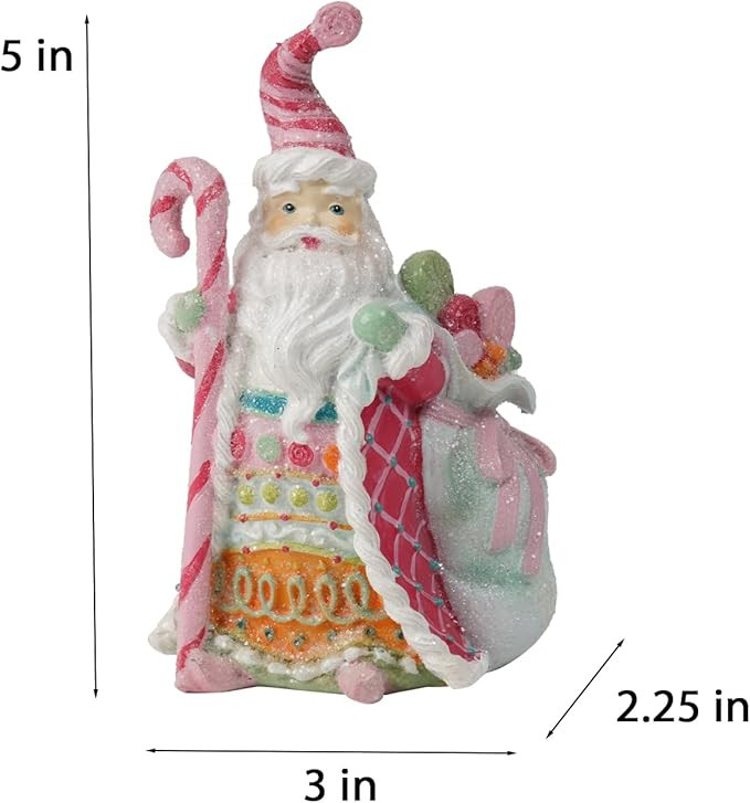 Braxio Christmas Decorations Indoor Collectible Figurines - Resin Candy Santa Decor Christmas Par... | Amazon (US)