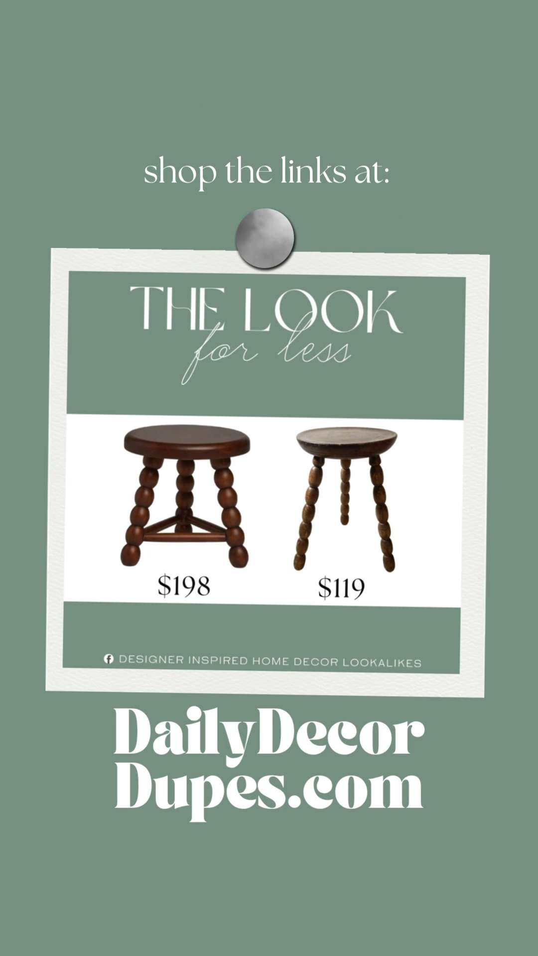 Inspired by Lulu & Georgia Round Foot Stool. Turned Wood Leg Stool. Vintage-Inspired Accent Stool. Rustic Elegant Stool. Round Wood Stool. Living Room Footrest. Farmhouse Style Stool. Classic Accent Stool. 

Home more affordable option find copy cat similar look for less budget friendly affordable cheap cheaper beautiful pretty. Clearance sale coupon code discount code promo code luxury lookalike look a like Inspo inspiration inspired by idea ideas Love like these? I share multiple every day in my FB group.
#luluandgeorgiainspired #footstool #accentstool #woodfootstool #furniturefinds #modernstool #naturalwoodfurniture 

 #LTKHome