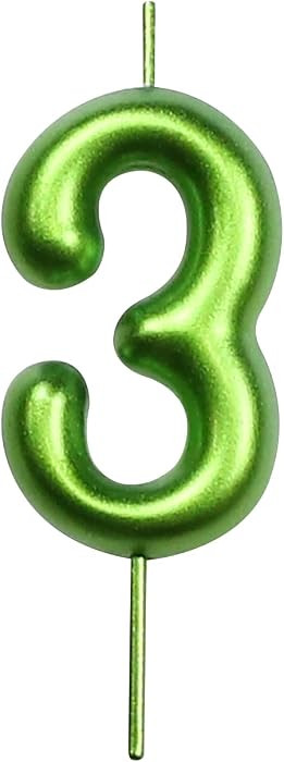 DERVENTA Number Candle Green 2.36 inch Party Celebration Anniversary Decoration Perfect Birthday ... | Amazon (US)