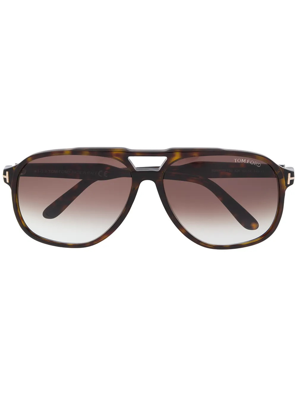 TOM FORD Eyewear FT0753 pilot-frame sunglasses - Brown | Farfetch Global