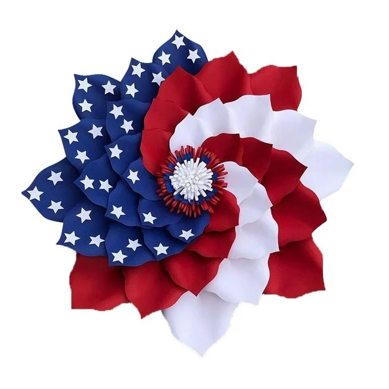 Bescita Patriotic Wreath for Front Door, Fourth of Julys Wreath and Veterans Day Decor - Walmart.... | Walmart (US)