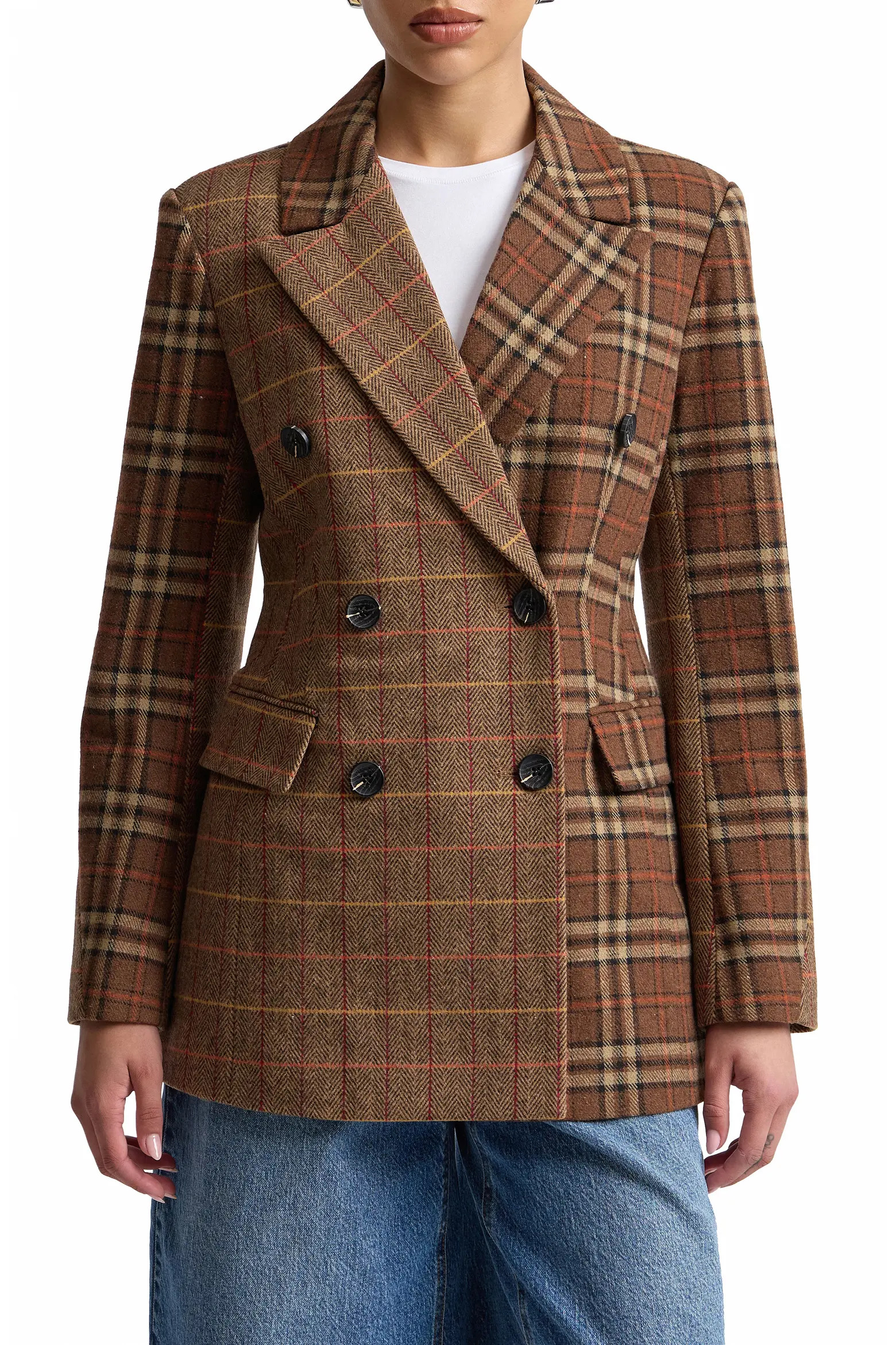 Mixed Plaid Hourglass Jacket (Women) | Nordstrom | Nordstrom