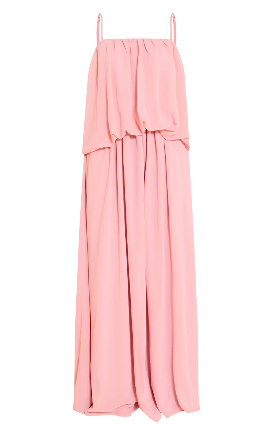 Dresses | Pink Chiffon Layered Puffball Maxi Dress | PrettyLittleThing | PrettyLittleThing US