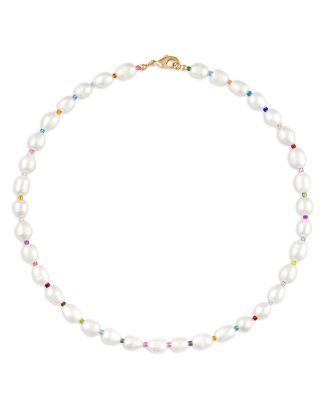 Ariel Cultured Freshwater Pearl & Multicolor Beaded Collar Necklace in Gold Tone, 15" | Bloomingdale's (US)