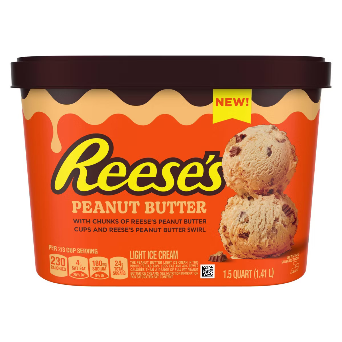 Reese's Peanut Butter Light Frozen Ice Cream with Reese's Peanut Butter Cups & Peanut Butter Swir... | Target