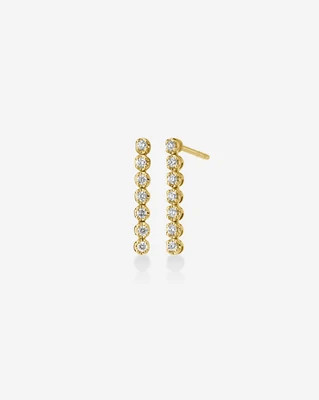 Mini Tennis Drop Earrings - 14k White Gold / Single | Ring Concierge