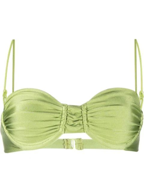 JADE Swim Mia Ruched Bikini Top - Farfetch | Farfetch Global