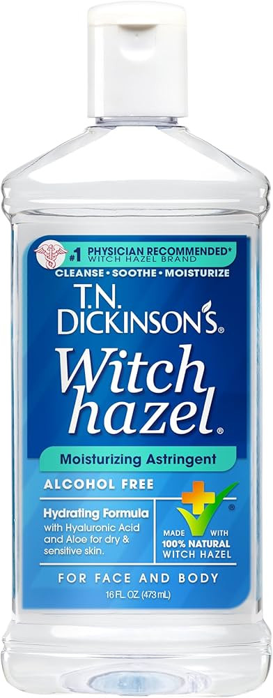 T.N. Dickinson's Witch Hazel Alcohol-Free Moisturizing Astringent, Made with 100% Natural Witch H... | Amazon (US)