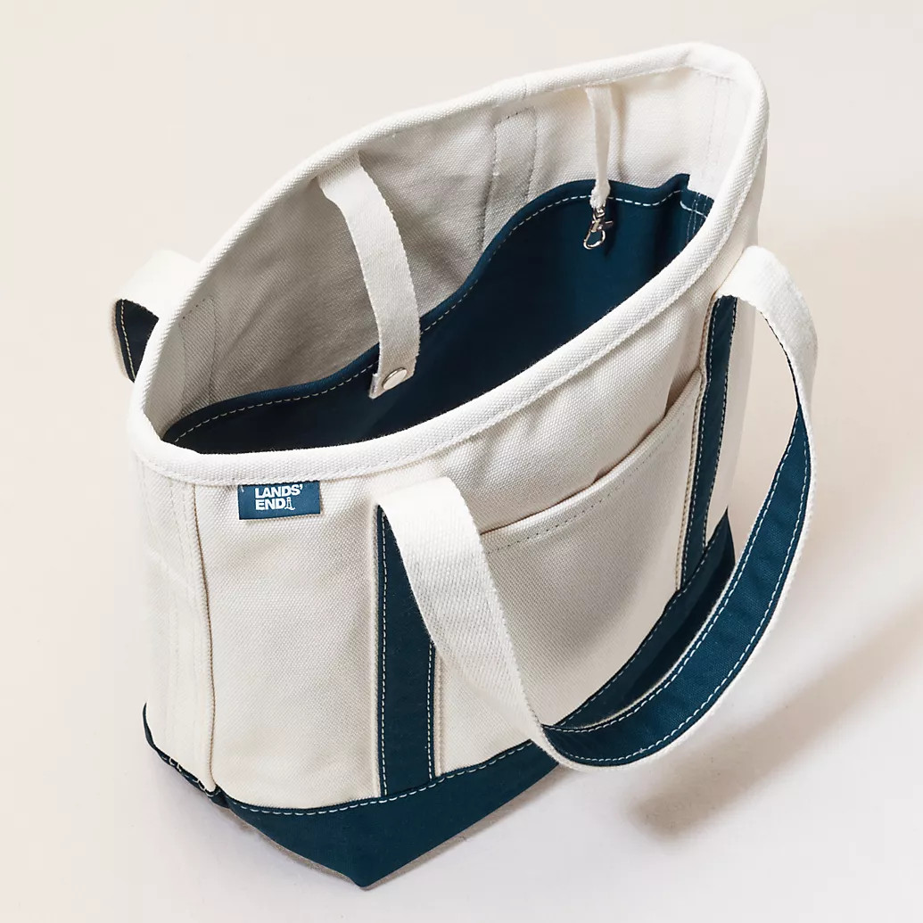 Medium 5 Pocket Open Top Canvas Tote Bag | Lands' End (US)