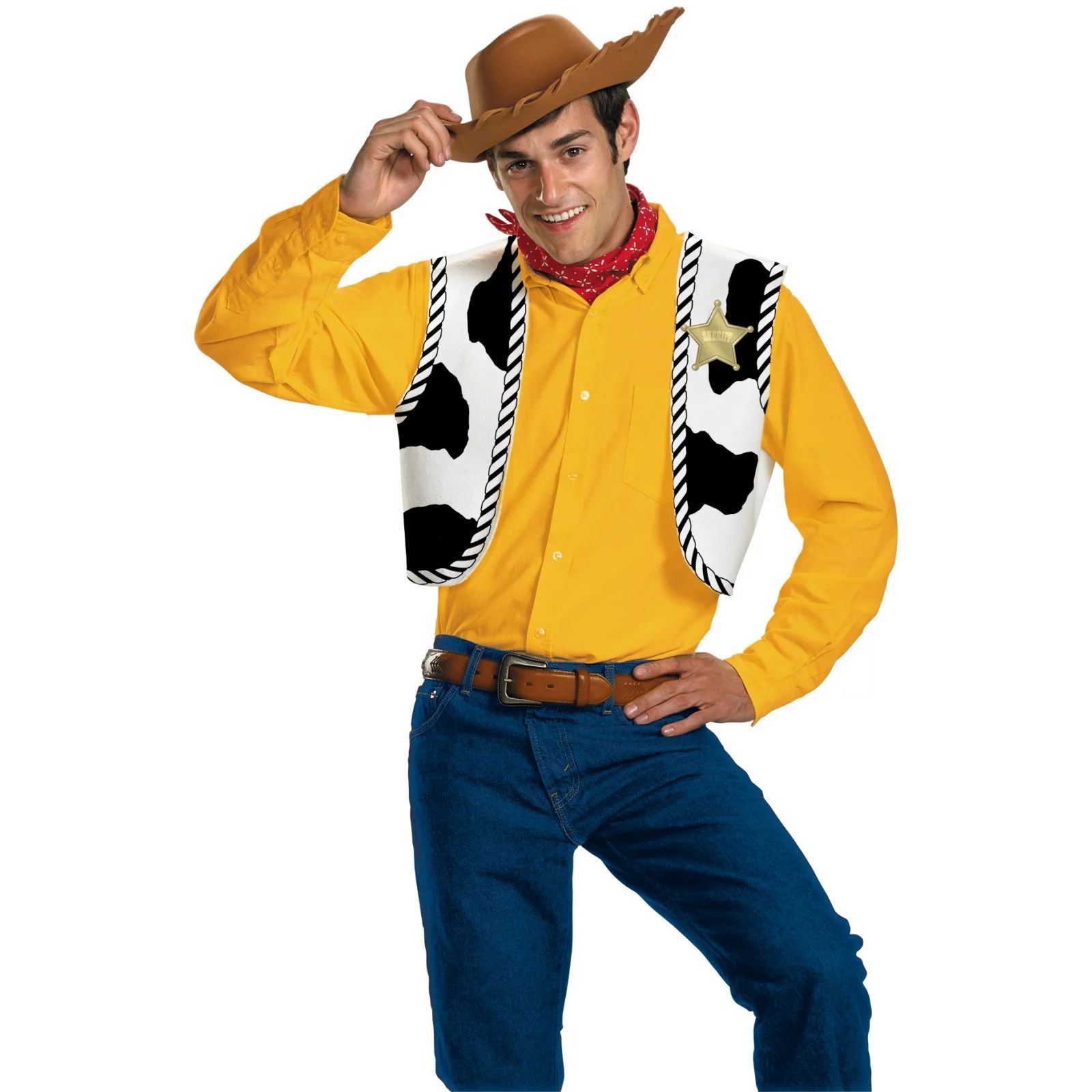 Disney Pixar Toy Story Woody Men's Halloween Fancy-Dress Costume for Adult, One Size | Walmart (US)