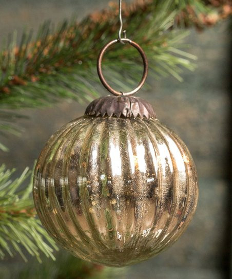 Ragon House Silvertone Ribbed Kugel Ornament - Set of Six | Zulily