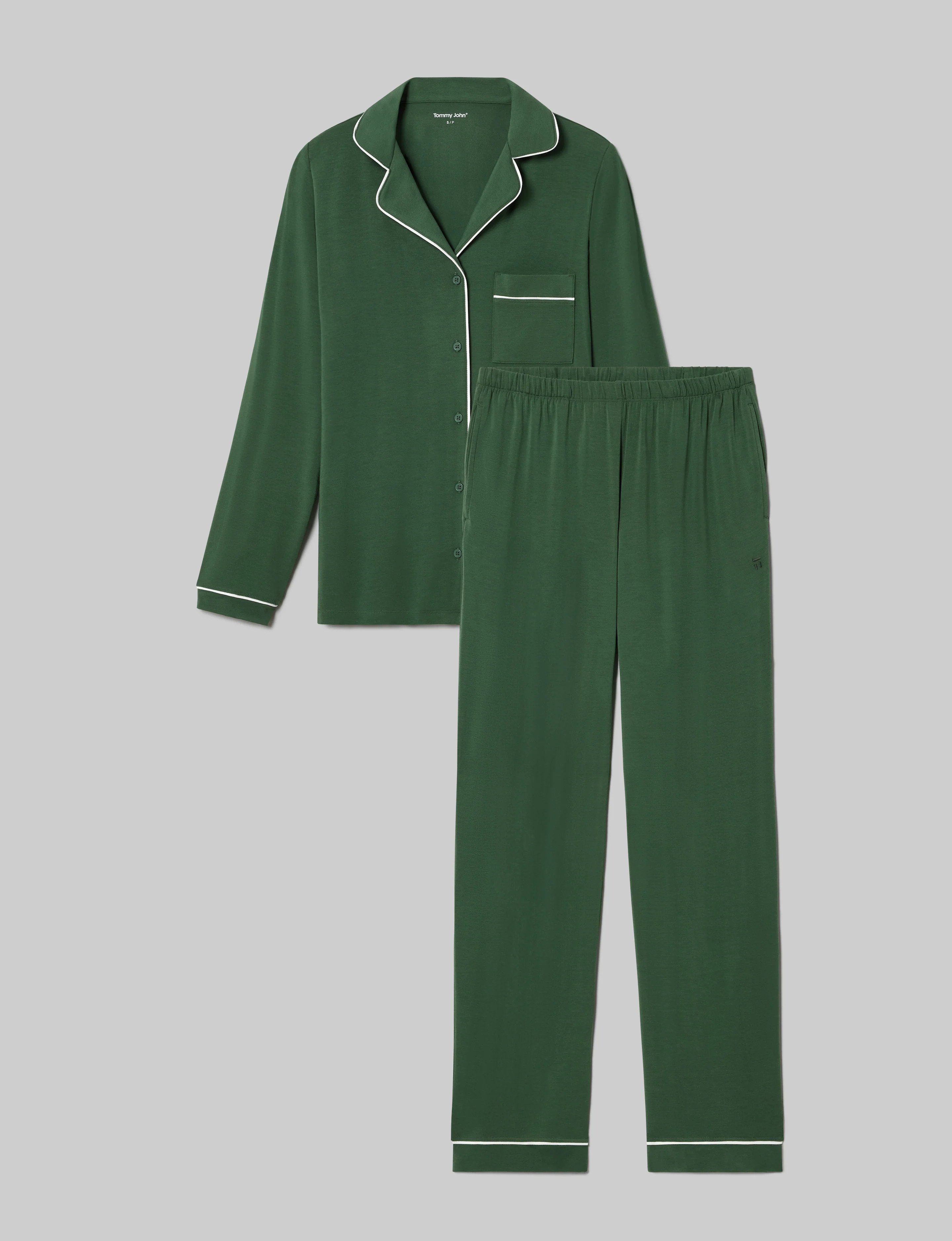 Women's Downtime Long Sleeve Pajama Top & Pant Set | Tommy John