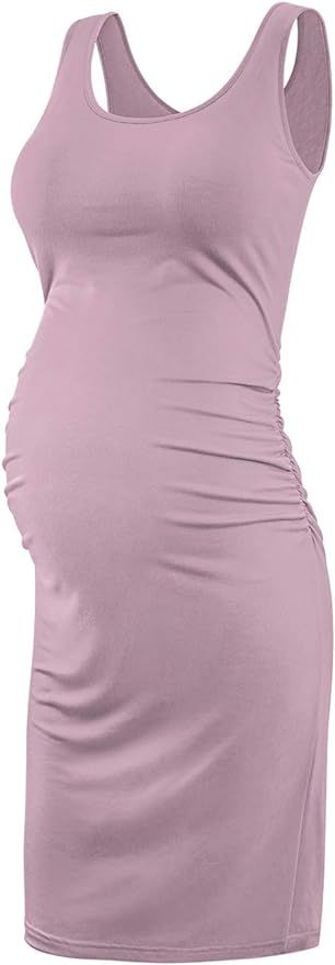 KIM S Women's Maternity Casual Dresses S-XXL, Sleeveless Bodycon Dress | Amazon (US)
