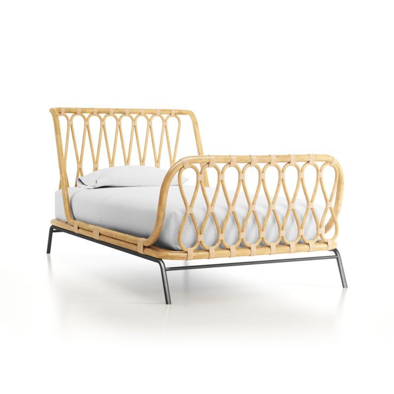 Rattan Kids Twin Bed + Reviews | Crate and Barrel | Crate & Barrel