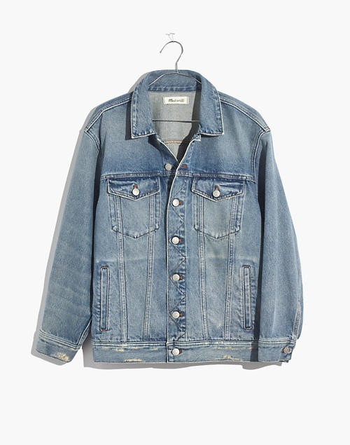 The Oversized Trucker Jean Jacket in Akenside Wash | Madewell