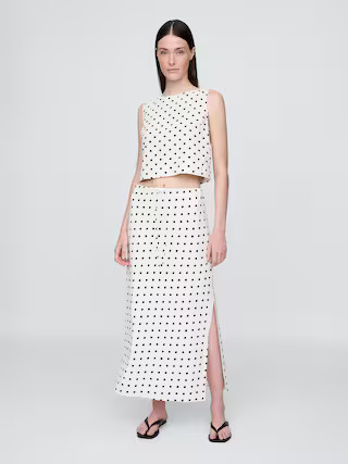 Linen-Blend Midi Skirt | Gap (US)