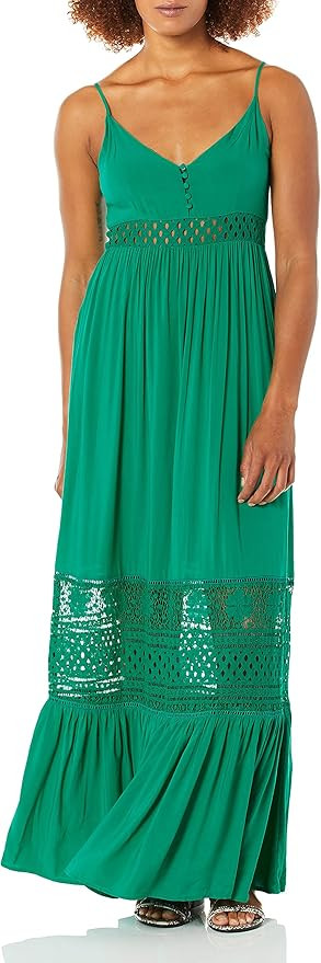 Jack by BB Dakota Women's Kaia Midi Dress with Stripe-lace Inserts | Amazon (US)