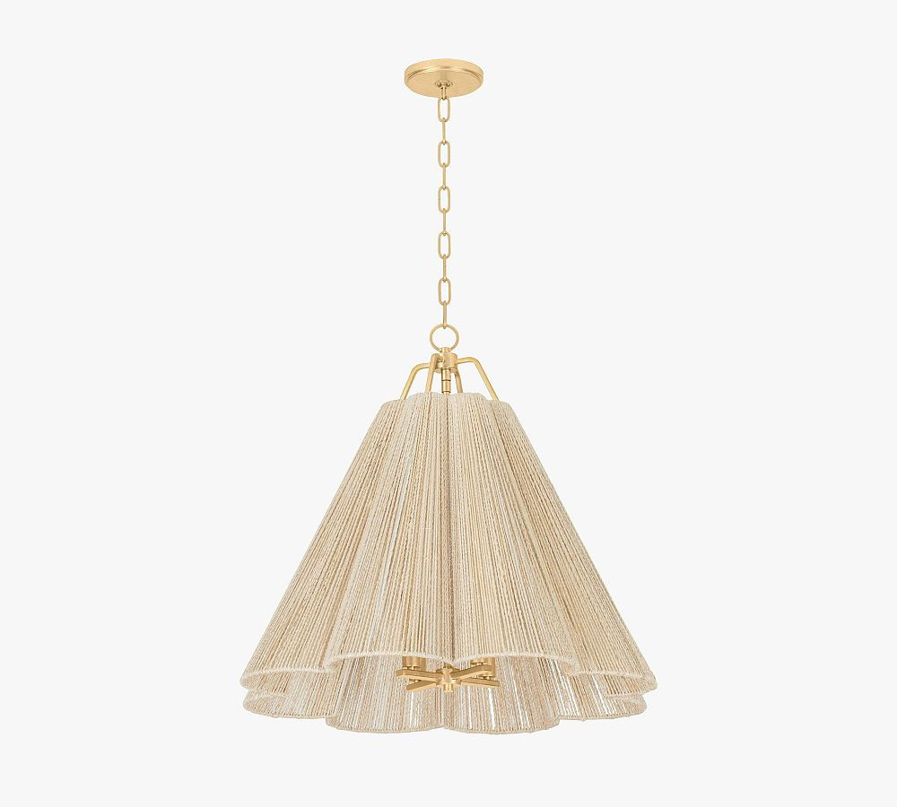 Kylie Abaca Rope Pendant (18"-28") | Pottery Barn (US)