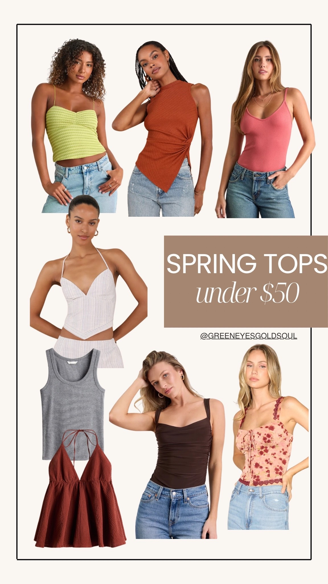 Spring tops under $50!

#LTKgrwm #LTKootd #LTKSeasonal